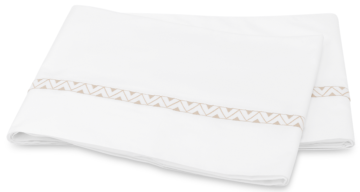 Matouk Prado (Percale) Collection, Color: Dune, Size: Full Fitted (17&quot; Pocket)