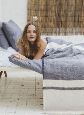 Libeco North Sea Stripe Throw (55&quot; x 86.6&quot;)
