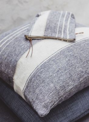Libeco North Sea Stripe Pillow Cover (25&quot; x 25&quot;)