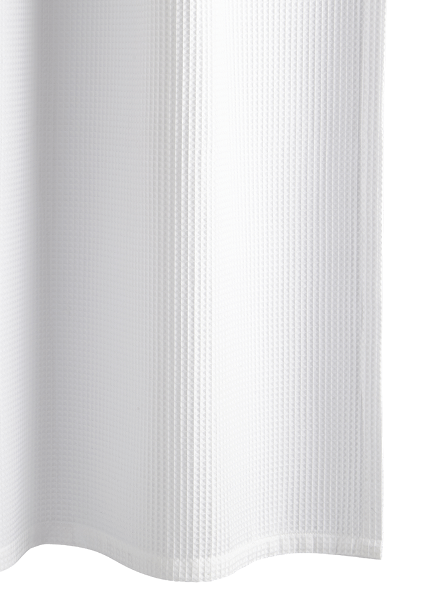 Matouk Belgian Waffle White Shower Curtain (72&quot; x 72&quot;)