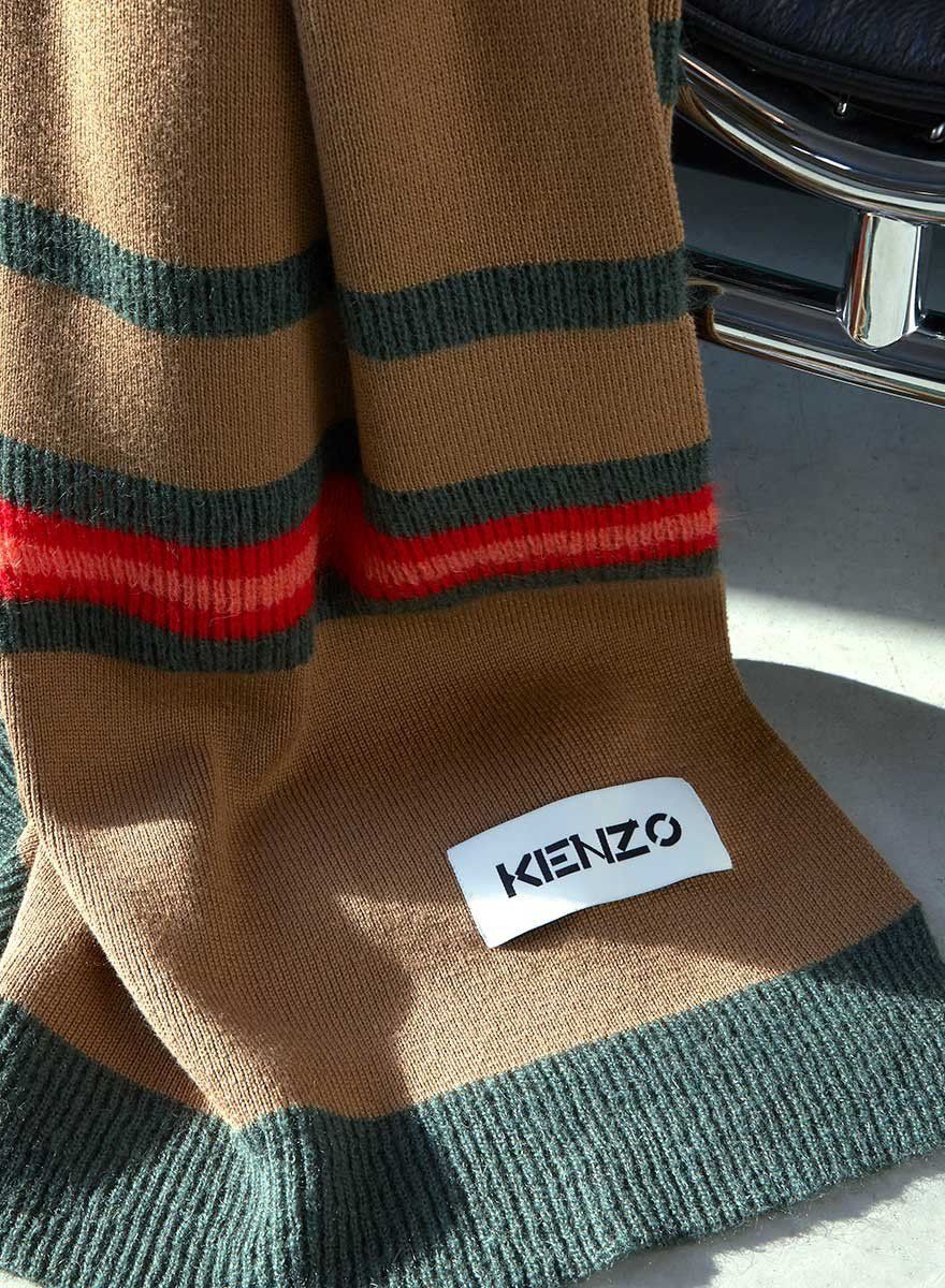 Kenzo K Brush Tabac Rouge Throw (51&quot; x 67&quot;)