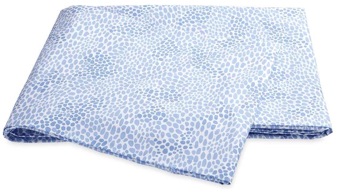 Matouk Nikita Collection, Color: Azure, Size: Twin Fitted (17&quot; Pocket)