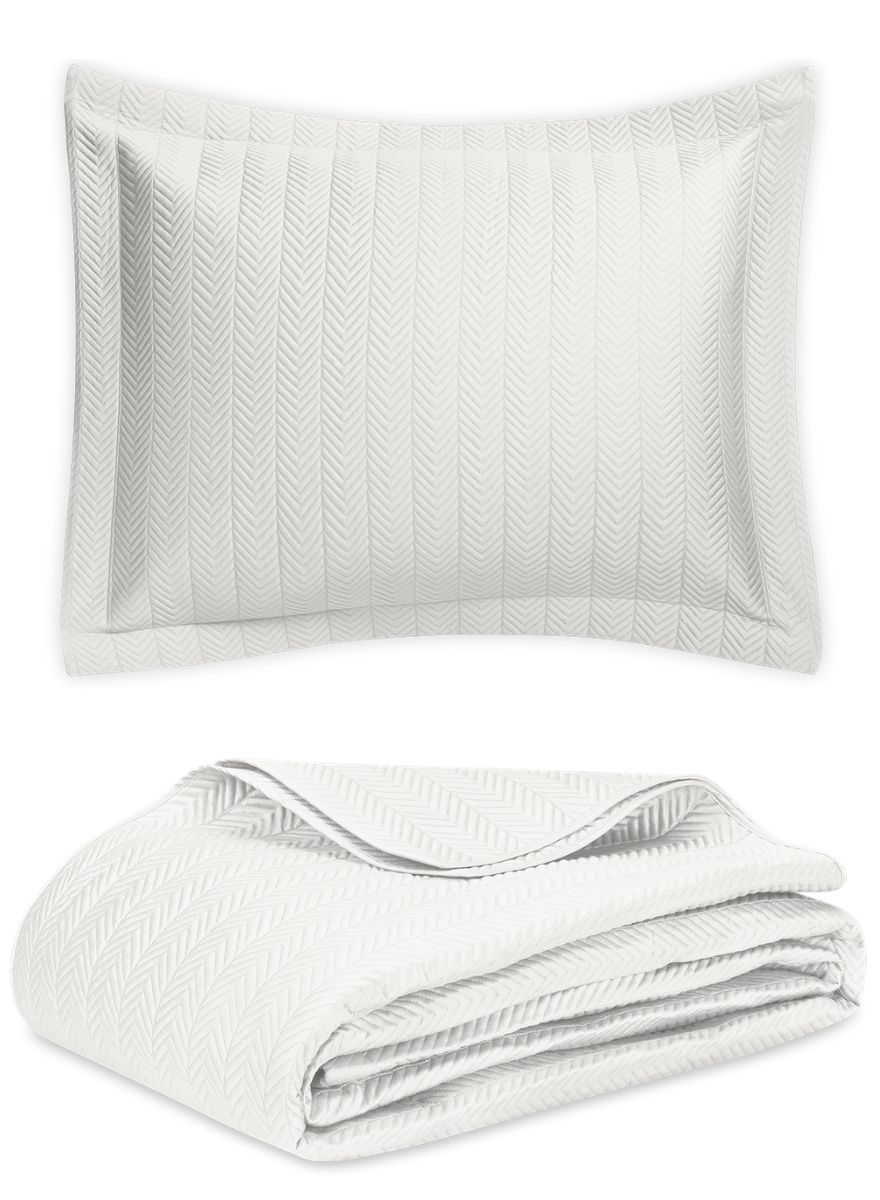 Matouk Netto, Color: Bone, Size: Full/Queen Quilt (96&quot; x 99&quot;)