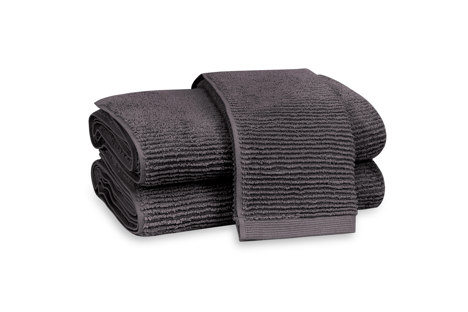 Matouk Aman, Color: Anthracite, Size: Wash Cloth (12&quot; x 12&quot;)