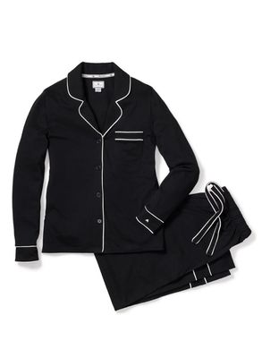 Petite Plume Women&#39;s Luxe Pima Astaire Black/White Pajama Set