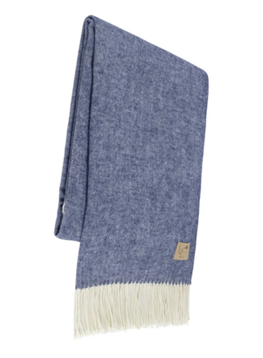 Lands Downunder Herringbone Throw Indigo (51&quot; x 67&quot;)