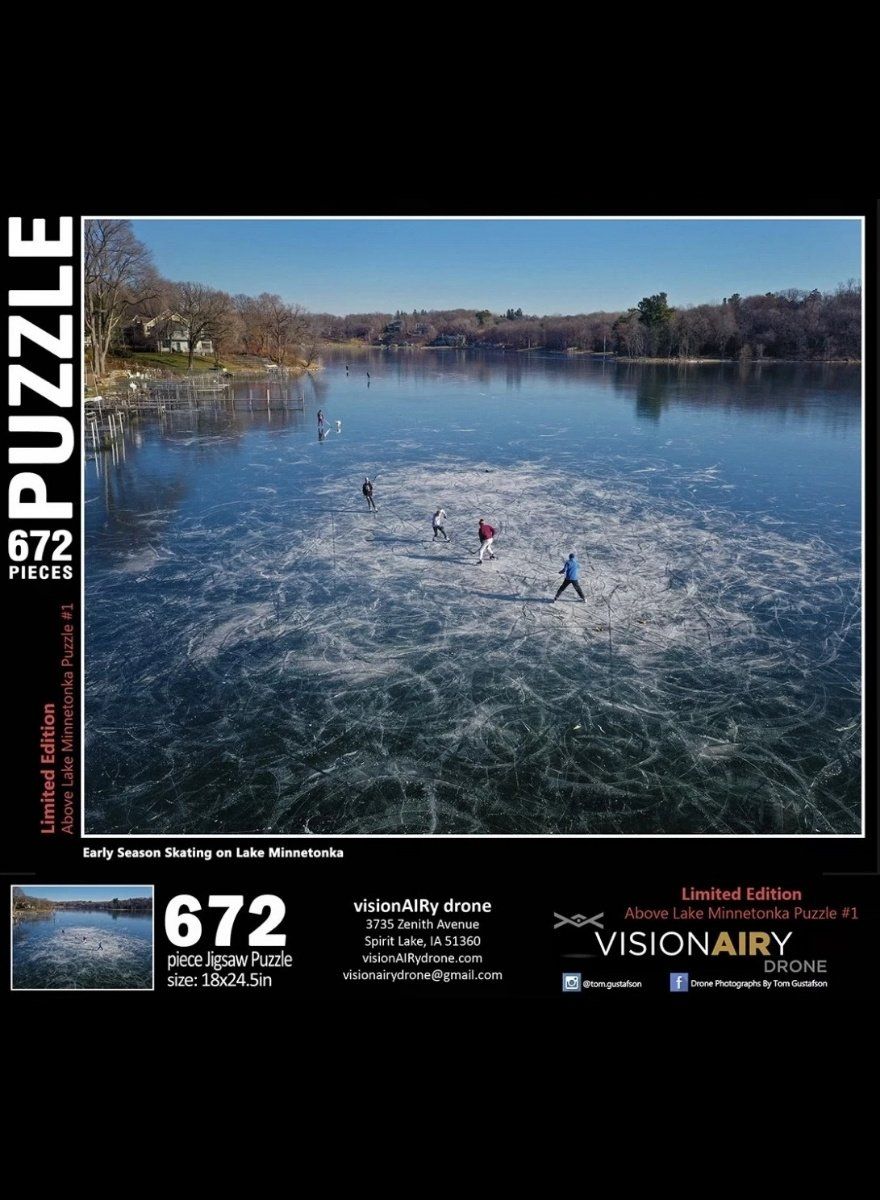 Lake Minnetonka Puzzles (672 Pieces) Early Season Skating