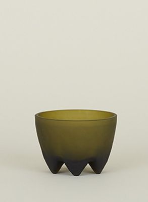 Hawkins New York Alyson Fox Cast Glass Footed Bowl (Olive)