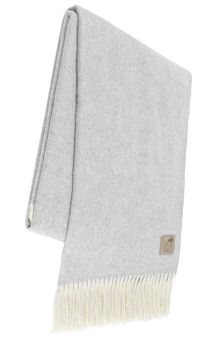 Lands Downunder Herringbone Throw Light Gray (51&quot; x 67&quot;)