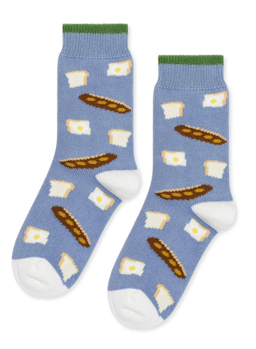 Hansel From Basel Patisserie Crew Periwinkle Socks (Cotton)