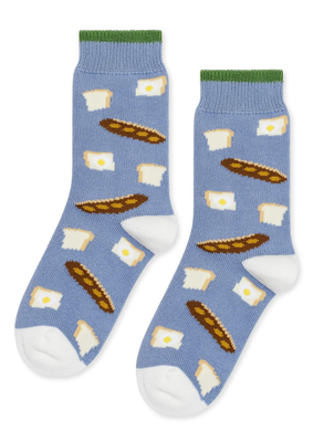 Hansel From Basel Patisserie Crew Periwinkle Socks (Cotton)