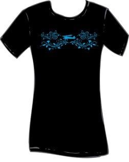 SCROLL BIPLANE Ladies Shirt