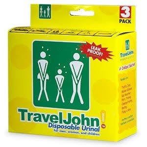TravelJohn DISPOSABLE URINAL - 3 pack