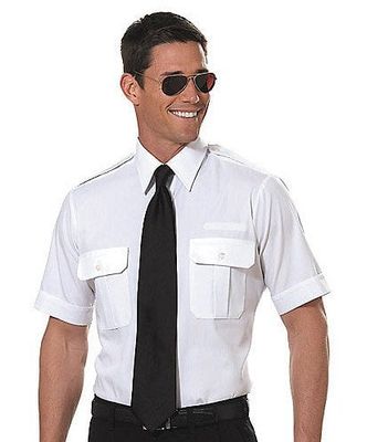 PILOT, SS TAPERED, MENS WHITE SHIRT
