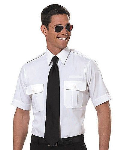 PILOT, SS TAPERED, MENS WHITE SHIRT