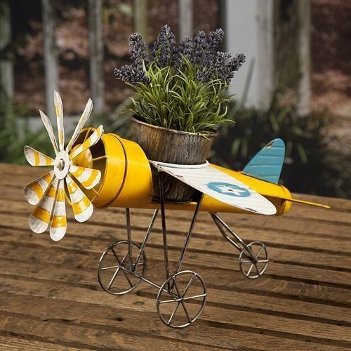 Antique Airplane Planter