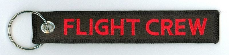 FLIGHT CREW Embroidered Keychain