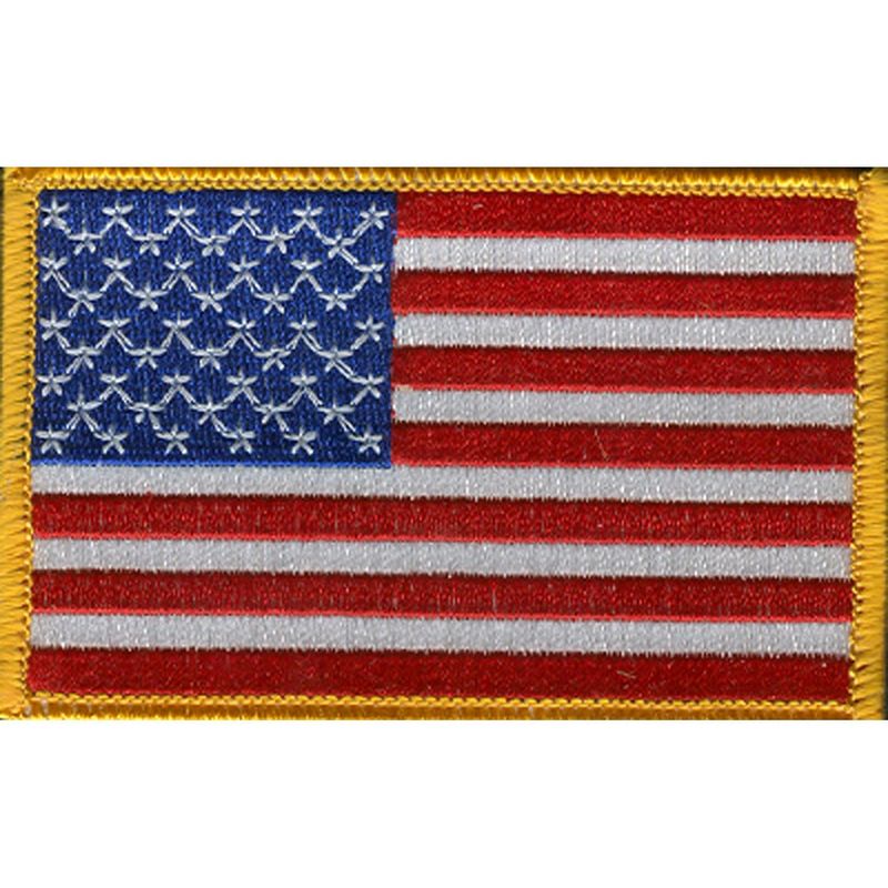 USA FLAG PATCH, 3.5" X 2.25", LEFT HANDED