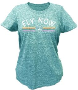 Fly Now Ladies Aqua T-Shirt