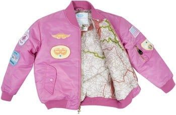 MA1 FLIGHT JACKET/PINK W/PATCHES