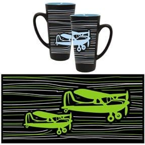 Blue/Black Funnel Mug