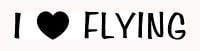 I LOVE FLYING Window Decal Sticker