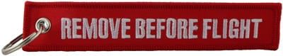 REMOVE BEFORE FLIGHT KEYCHAIN (EMBROIDERED)
