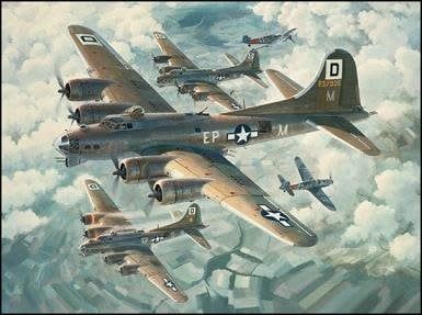 Fortresses Engaged 1985 Lithographic Print by Keith Ferris