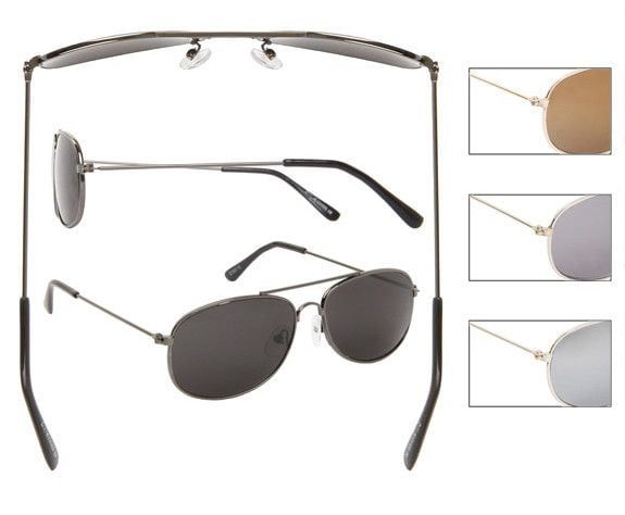 Metal Framed Aviators Kids Sunglasses