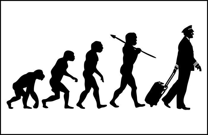 EVOLUTION OF THE PILOT Sticker