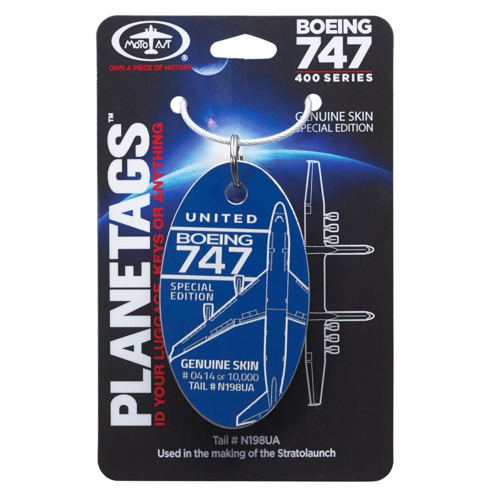 PLANETAGS, UNITED B747, STRATOLAUNCH