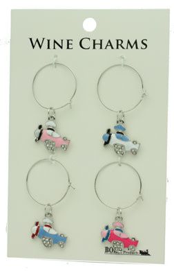 Airplane Wine Charms