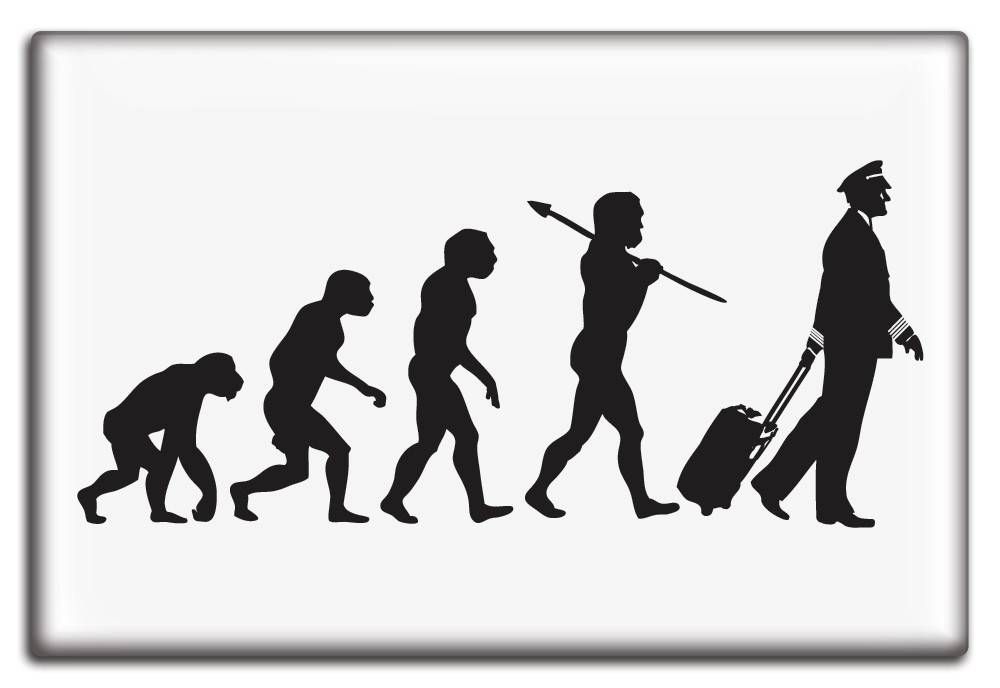 EVOLUTION OF THE PILOT Fridge Magnet