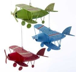 METAL BIPLANES ORNAMENT