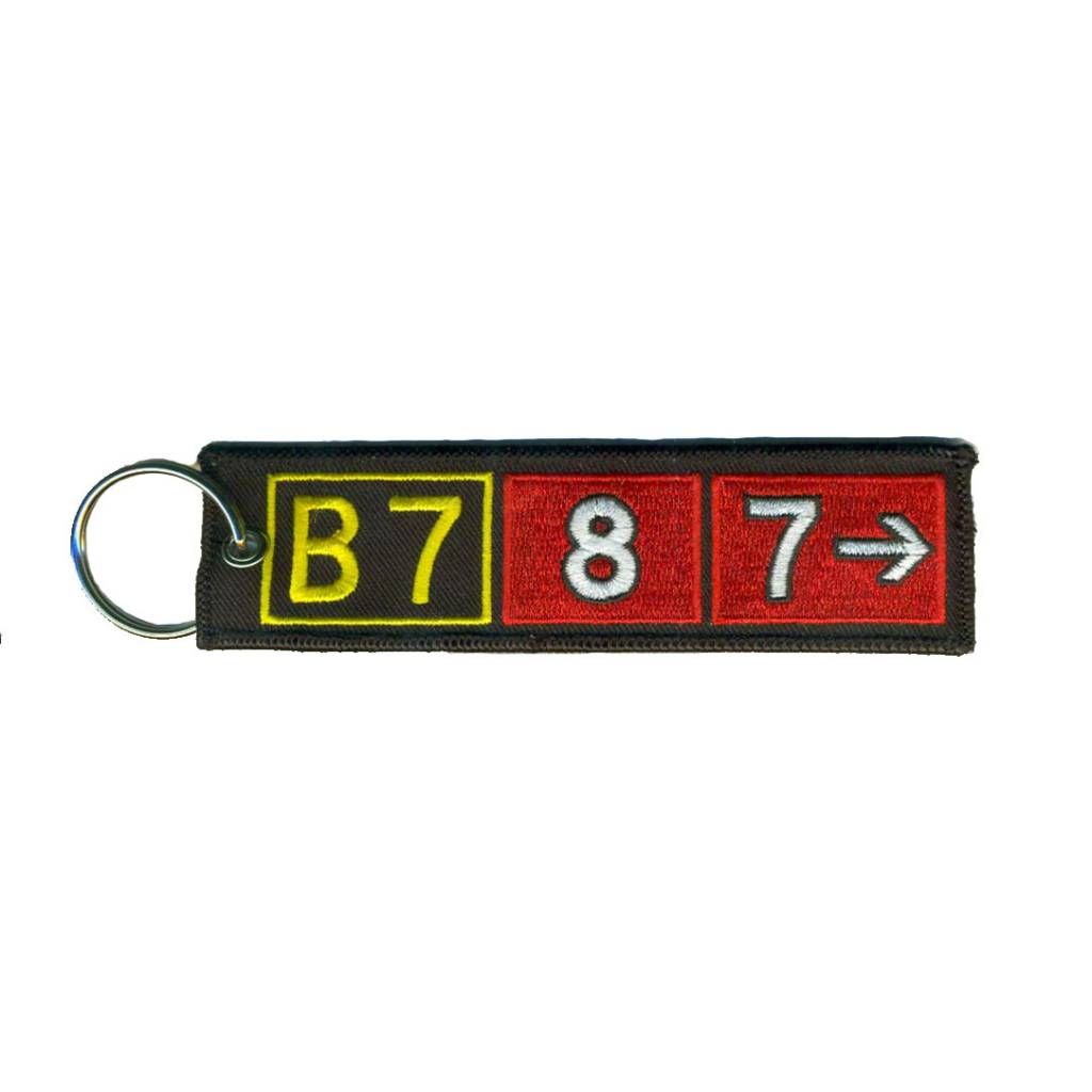 BOEING 787 Embroidered Keychain