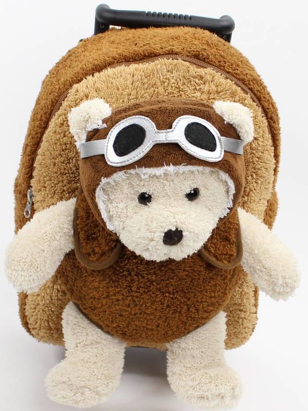 AVIATOR BEAR ROLLING TROLLEY BACKPACK