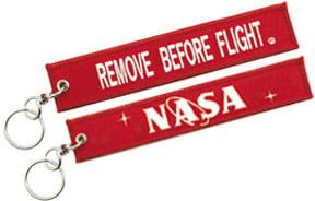 NASA EMBROIDERED KEYCHAIN