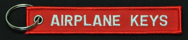 AIRPLANE KEYS embroidered keychain
