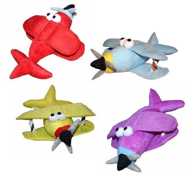 Bi Plane Squeeky Plush (Yellow)