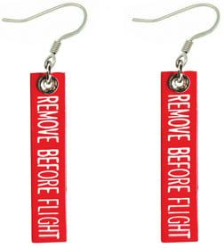REMOVE BEFORE FLIGHT WIRE EARRINGS