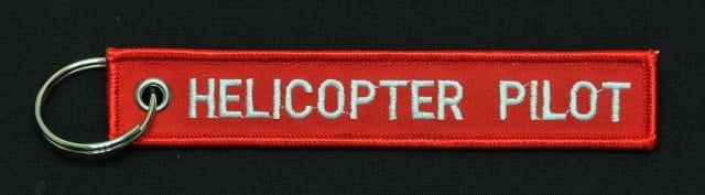 HELICOPTER PILOT embroidered keychain