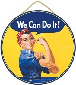 ROSIE RIVETER Wood Sign