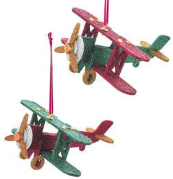 Glitter Wooden Biplane