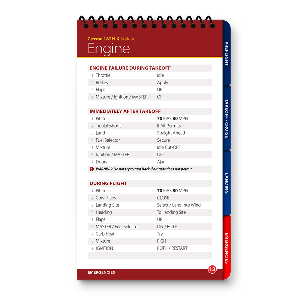 CESSNA 182H-K Skylane Multi-Page Checklist