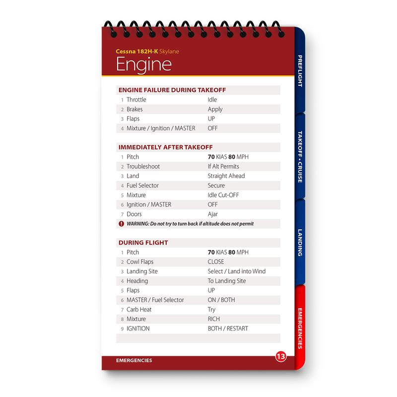 CESSNA 182H-K Skylane Multi-Page Checklist