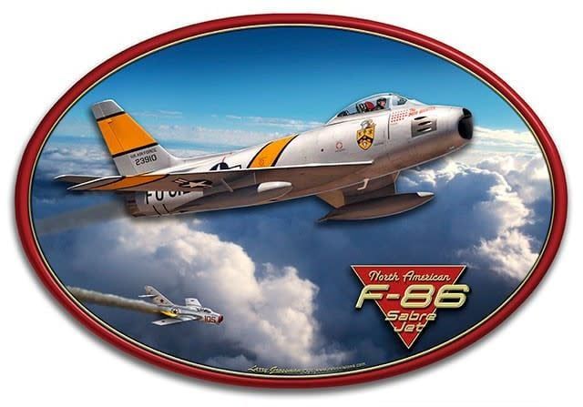 North American F-86 Sabre Jet 3D Sign