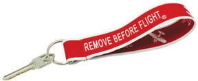 Remove Before Flight Wrist Key Chain