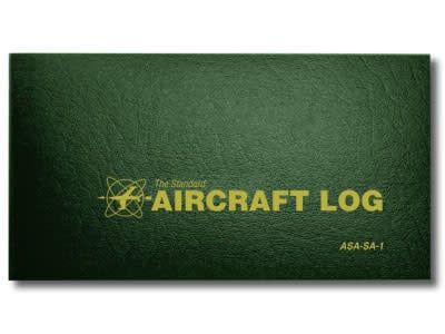 AIRCRAFT LOGBOOK, HARDCOVER - GREEN