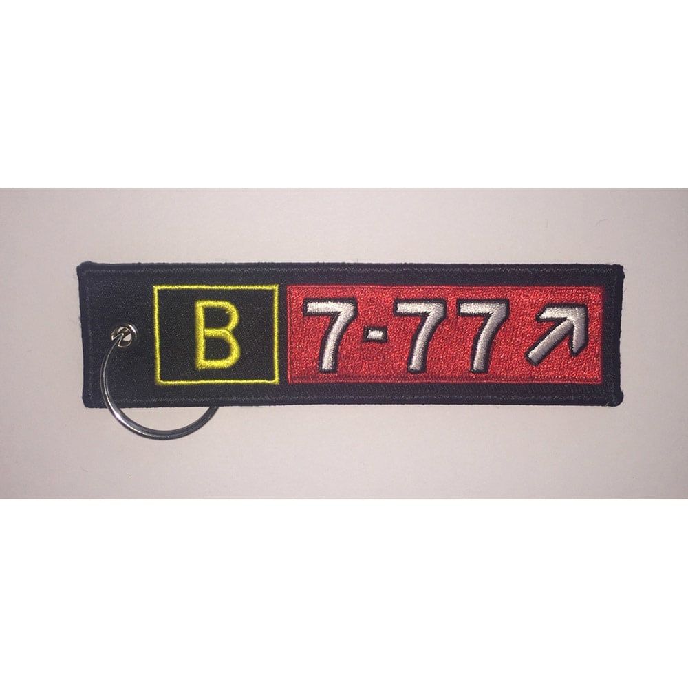 KEYCHAIN, EMBROIDERED, BOEING 777
