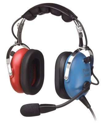 Pilot USA P-1151ACB Pilot Cadet Headset - Blue/Red